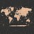 Papel de Parede Infantil Personalizado Mapa Mundi Preto - Imagem 2
