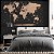 Papel de Parede Infantil Personalizado Mapa Mundi Preto - Imagem 1