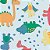 Papel de Parede Infantil Personalizado Non Woven Cute Dinos - Imagem 2