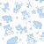 Papel de Parede Infantil Personalizado Non Woven Bichinhos Azul - Imagem 2