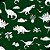 Papel de Parede Infantil Personalizado Non Woven Dinos Verde - Imagem 2
