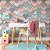 Papel de Parede Infantil Personalizado Non Woven Escamas Coloridas - Imagem 1