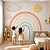 Papel de Parede Personalizado Infantil Arco íris e Bolinhas Aquarela - Imagem 1