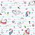 Papel de Parede Infantil Personalizado Non Woven Unicórnios Color - Imagem 2