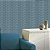 Papel de Parede Personalizado Efeito Linho Azul Escuro Sala Texturizado - Imagem 1