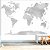 Papel de Parede Quarto Personalizado Mapa Mundi Cinza Aquarela - Imagem 1