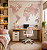 Papel de Parede Quarto Personalizado Mapa Mundi Rosa Aquarela - Imagem 1
