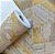 Papel De Parede Geométrico Importado Vinílico Lavável Luxo MV29 Dourado Rolo 10 MT - Imagem 3