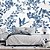 Papel de Parede Personalizado Floral Andorinha Azul - Imagem 1