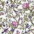 Papel de Parede Personalizado Flores e Pássaros Roxo - Imagem 2
