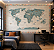 Papel de Parede Personalizado Mapa Mundi - Bandeiras - Imagem 1