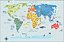 Papel de Parede Personalizado Mapa Mundi Fundo Geométrico - Imagem 2