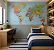 Papel de Parede Personalizado Mapa Mundi Atlas Azul Claro - Imagem 1