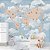 Papel de Parede Personalizado Infantil Mapa Mundi Animais Sob Medida - Imagem 1