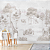 Papel de Parede Personalizado Quarto Infantil Safari Monocromático - Imagem 1