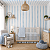 Papel de Parede Personalizado Quarto Infantil Listras em Aquarela Assimétricas Azul Vertical - Imagem 2