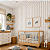 Papel de Parede Personalizado Quarto Infantil Listras em Aquarela Assimétricas Cinza - Imagem 1