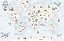 Papel de Parede Quarto Infantil Personalizado Mapa Mundi Azul Aquarela - Imagem 2