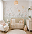 Papel de Parede Infantil Quarto Personalizado Jardim Aquarela Borboletas e Libélulas - Imagem 1