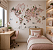 Papel de Parede Personalizado Quarto Menina Mapa Mundi Animais Rosa - Imagem 1