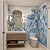 Papel de Parede Personalizado Lavabo Art Mata Azul Sob Medida - Imagem 1
