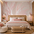 Papel de Parede Personalizado Abstrato Folhagem Nuance Rose - Imagem 1