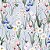 Papel de Parede Personalizado Primavera Garden Azul - Imagem 2