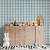 Papel de Parede Infantil Personalizado Xadrez Cimento Queimado Azul Claro Efeito Cimentício - Imagem 1