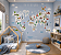 Papel de Parede Personalizado Infantil Mapa Mundi Viagem pelo Mundo Azul - Imagem 1