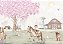 Papel de Parede Infantil Personalizado Non Woven Fazendinha com cavalos e cães - Imagem 2