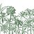 Papel de Parede Personalizado Palm Trees Monocromática Verde Sob Medida - Imagem 2