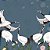 Papel de Parede Personalizado Cisnes e Flores Azul 2 Sob Medida - Imagem 2