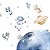 Papel de Parede Infantil Quarto Personalizado Missão Espacial Sob Medida - Imagem 2