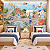 Papel de Parede Infantil Quarto Personalizado Cidade das Profissões Sob Medida - Imagem 1