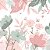 Papel de Parede Quarto Personalizado Jardim Abstrato Sob Medida - Imagem 2