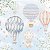 Papel de Parede Infantil Personalizado Balões e Animais Aquarela Sob Medida - Imagem 2