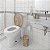Kit De Acessórios Para Banheiro Com 2 Peças Marmorizado Astra Bege - Imagem 2