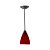 Pendente Pop Tulipa 1 Lampada E-27 Vermelho/Preto Kin Light - Imagem 1