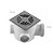 Caixa Sifonada Astra Quadrada 10X9Cm Cromado Cs132/V - Imagem 2