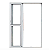 Porta Balcão Alumínio Branca com Vidro 3F 210x120 – Atlantica - Imagem 2
