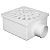 Ralo Sifonado Grelha Quadrada Branca DN 100x52x40 - Krona - Imagem 1