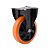 Rodizio Fixo Flpb 514 5" pu.e Preto Laranja 4809 Colson - Imagem 1