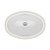 Cuba de Embutir sem Mesa sem Ladrão Oval 495x330MM Branco Incepa - Imagem 3