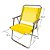 Cadeira de Praia Varanda Extra Larga 130 kg Amarela em Alumínio BTF - Imagem 2