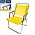 Cadeira de Praia Varanda Alta Extra Larga - 130 Kg em Alumínio - Amarela - Imagem 3