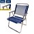 Cadeira de Praia BTF Varanda Extra Larga 130 Kg. Azul Royal em Alumínio - Imagem 3