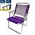 Cadeira de Praia BTF Varanda Extra Larga 130 Kg. Roxa em Alumínio - Imagem 3