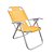 Cadeira de Praia BTF Reclinável Grand Ipanema Extra Alta Amarela em Alumínio - Imagem 1