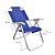 Cadeira de Praia BTF Reclinável Grand Ipanema Extra Alta Azul Royal em Alumínio - Imagem 2