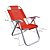 Cadeira de Praia BTF Reclinável Grand Ipanema Extra Alta Vermelha em Alumínio - Imagem 2